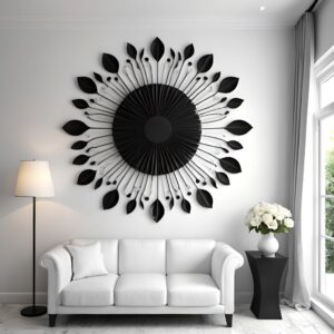 ديكور حائط أسود وأبيض