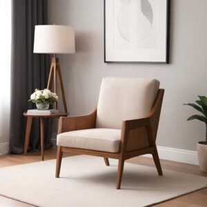 كرسي استرخاء خشب سويدي