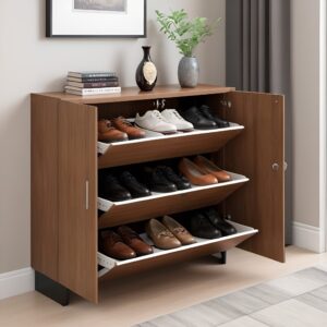 خزانة أحذية خشب هندسي