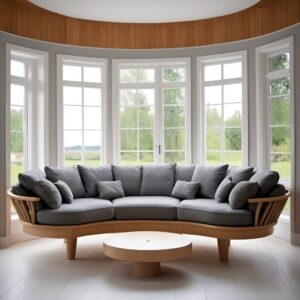 كنبة دائرية خشب سويدي