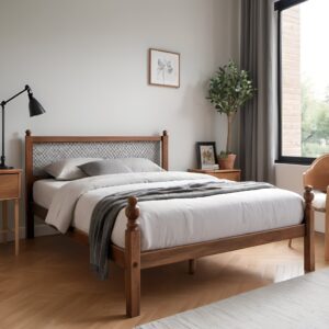 سرير فردي خشب وشبك