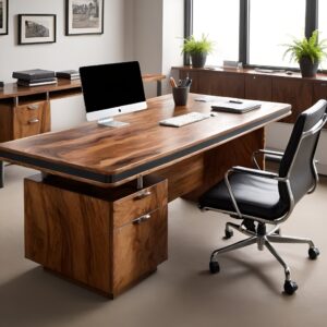 مكتب خشب متين أصلي