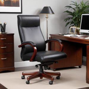 كرسي مكتب جلد متمدد